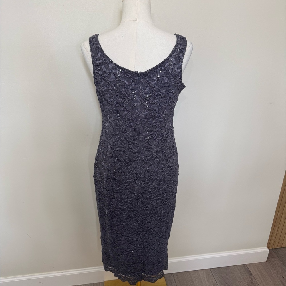 Alex Evenings Sparkly Formal Dress With Light Shaw Sweater - Picture 10 of 13